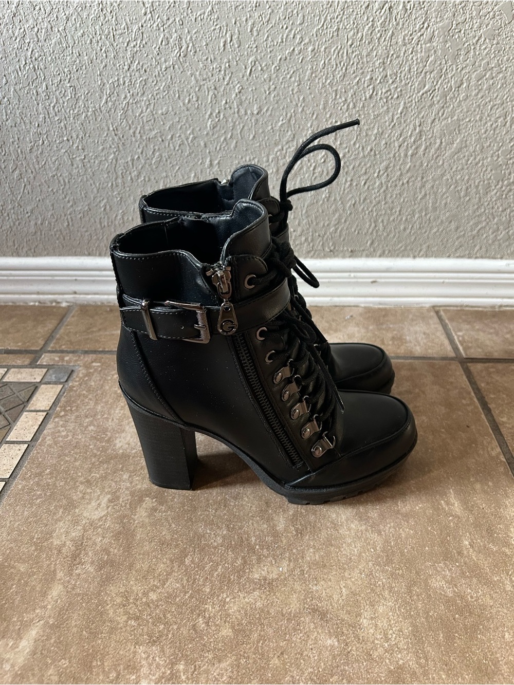 Guess Heeled Combat Boots